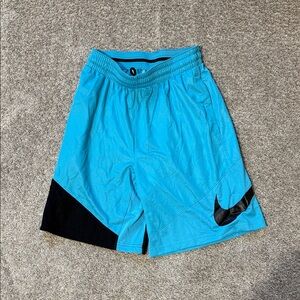 Nike Men's Turquoise and Black Sports Shorts